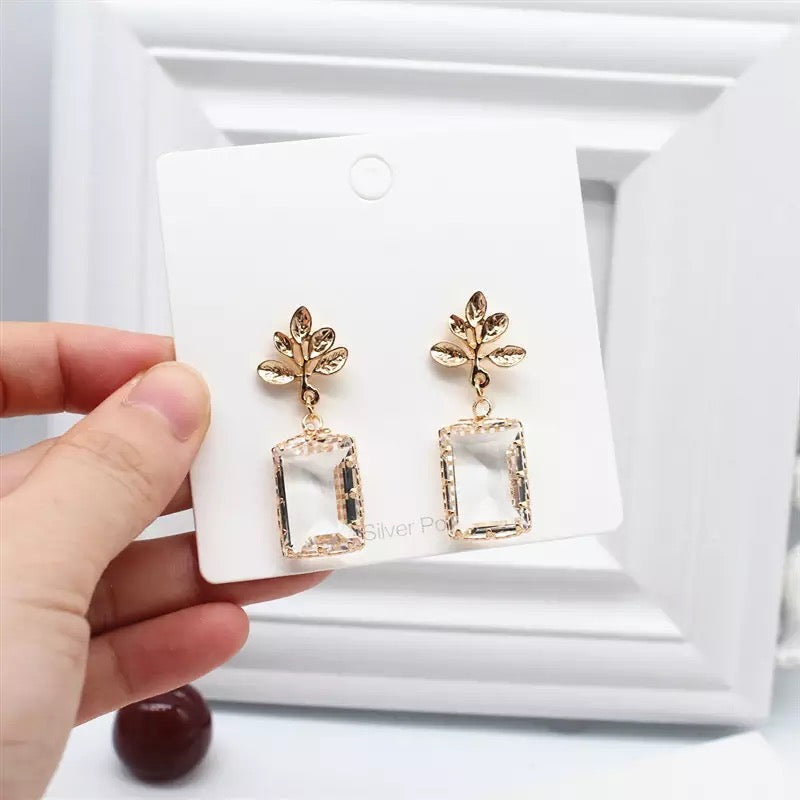 Dámské náušnice Crystal Nature s krystaly – Golden Diva