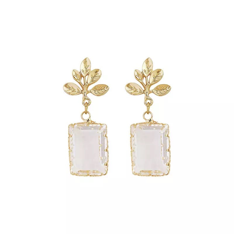 Dámské náušnice Crystal Nature s krystaly – Golden Diva