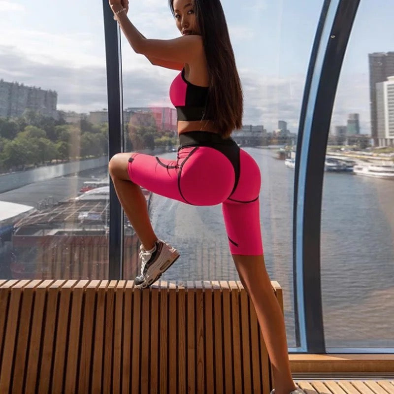 Dámský sportovní set Fitness Goddess růžová – Golden Diva