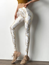 Push-up legíny Snake – bílé
