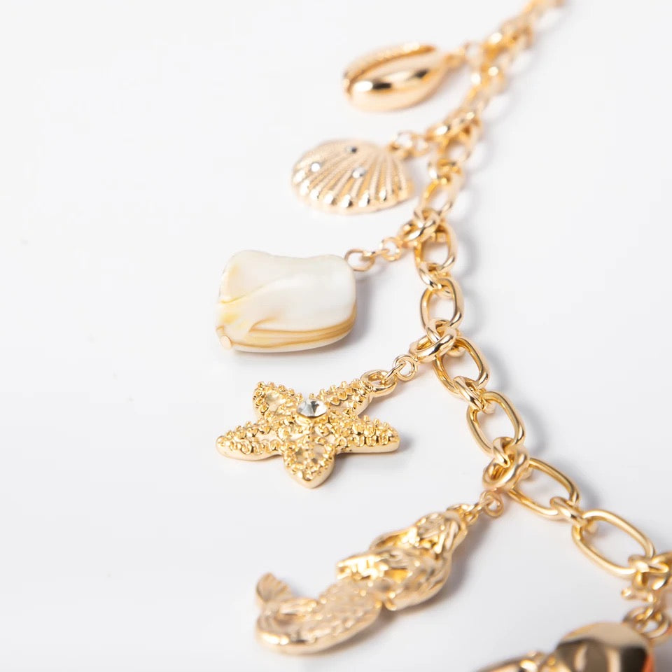 Dámský náhrdelník DIY Midnight s měsícem a hvězdou – Golden Diva