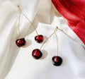 Dámské náušnice Cherry Taste ve tvaru třešní – Golden Diva