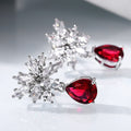 Dámské náušnice Ruby Rose s krystaly – Golden Diva