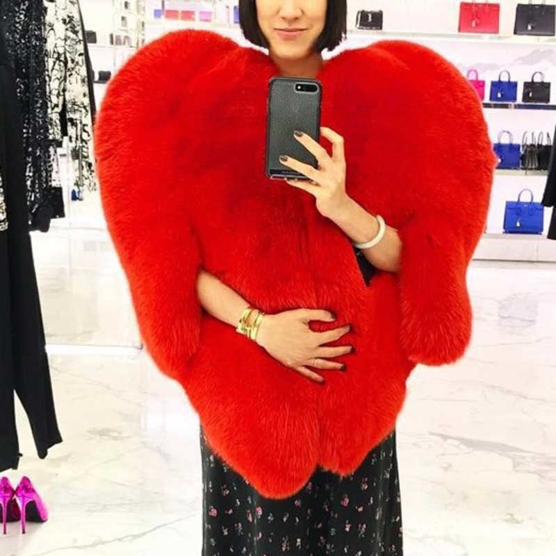 Dámský kožíšek Steady Heart s designem srdce – Golden Diva