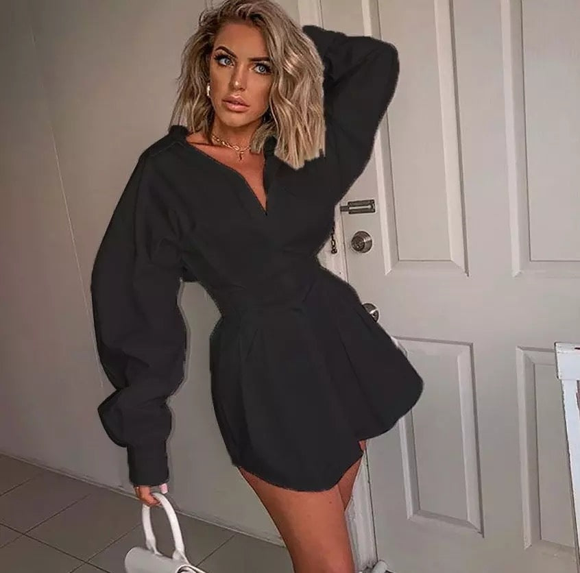Dámská košile Monica černá volnějšího střihu – Golden Diva