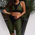 Dámský sportovní set Fitness Goddess army green – Golden Diva