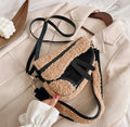Crossbody kabelka Saddle z koženky a umělé kožešiny – Golden Diva
