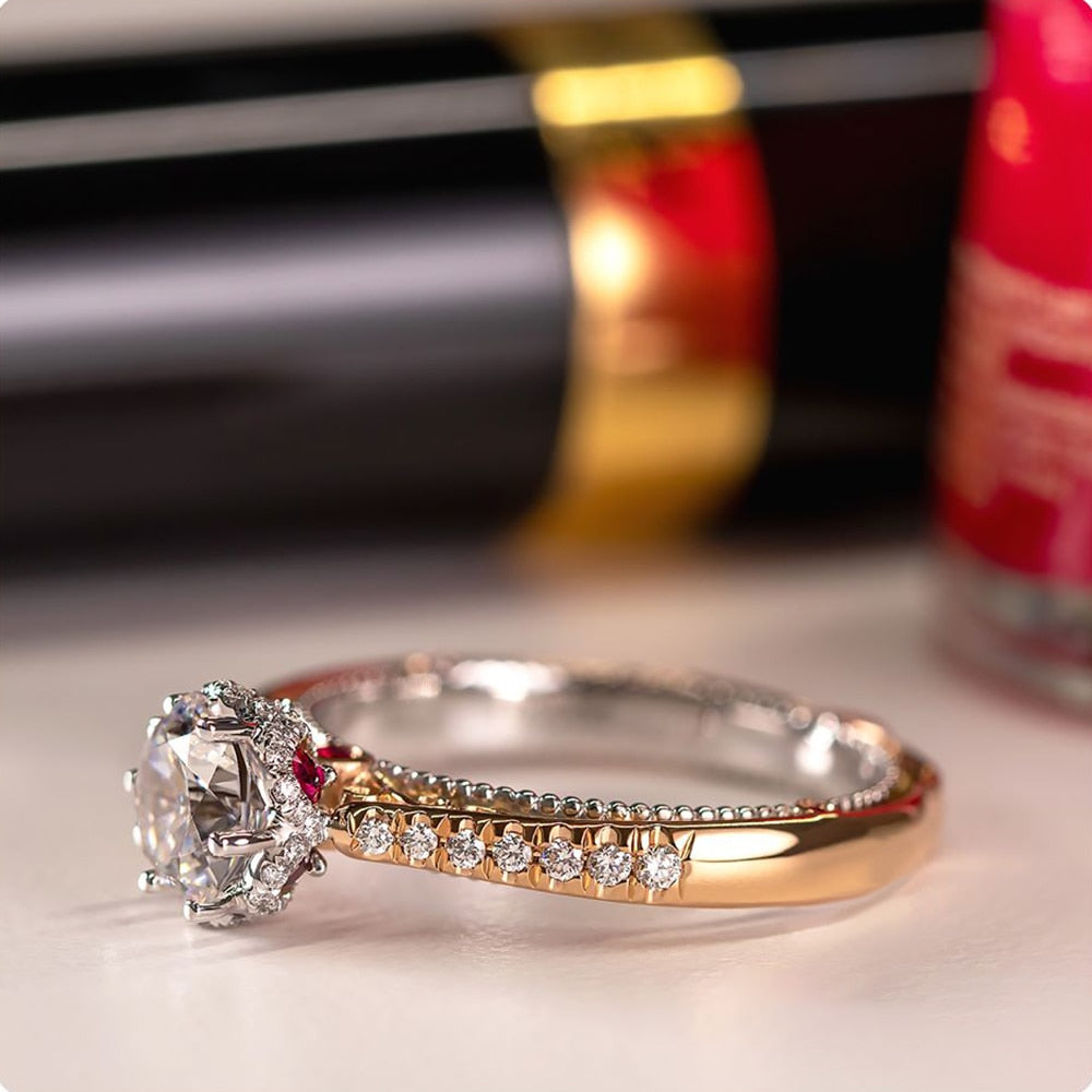 Dámský prsten Naturaleza s růžovým zirkonem – Golden Diva