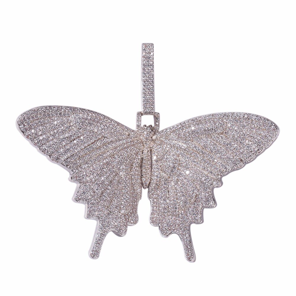 Dámský masivní náhrdelník Crystal Butterfly růžové zlato s motýlem – Golden Diva