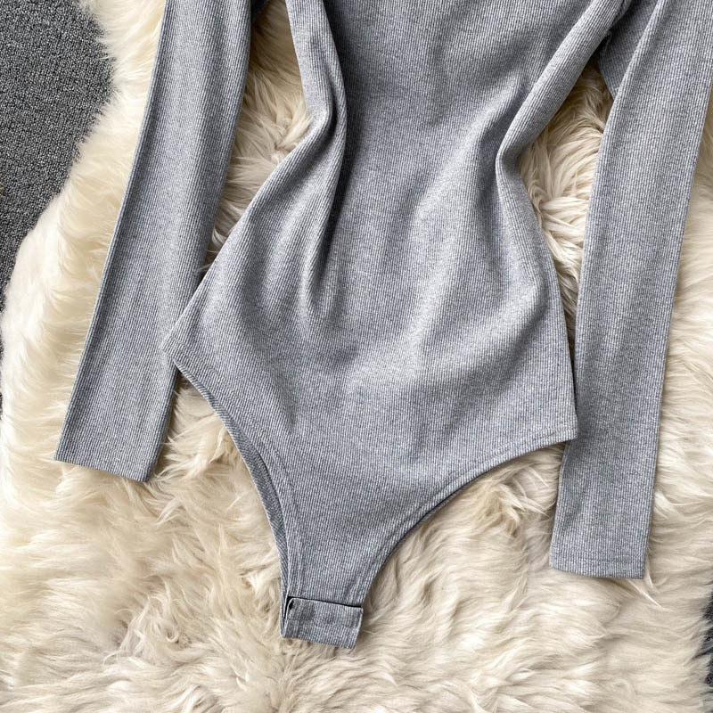 Dámské body Zipper světle šedé – Golden Diva