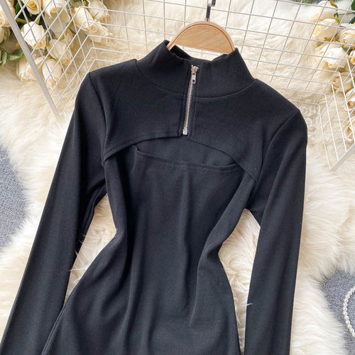 Dámské body Zipper černé – Golden Diva