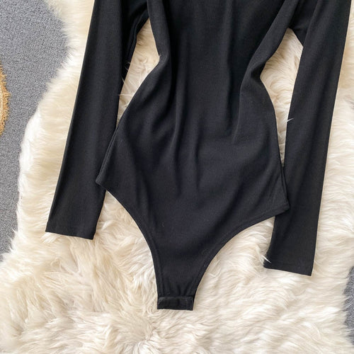 Dámské body Zipper černé – Golden Diva