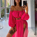 Dámské plážové cover-up šaty Summer Queen červené – Golden Diva