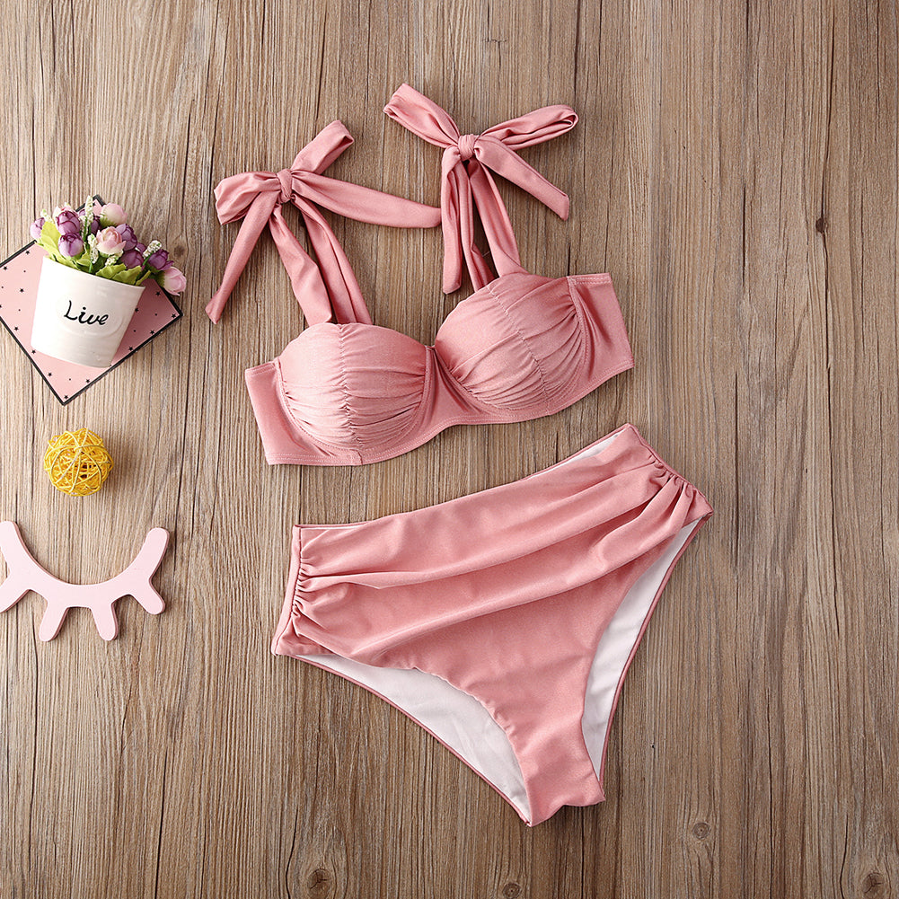 Dámské růžové push-up plavky Candy Muse – Golden Diva