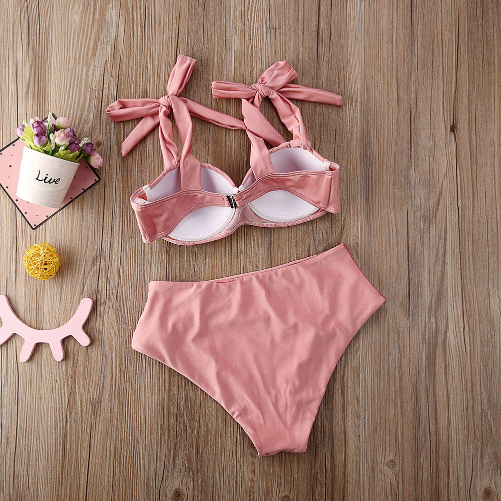 Dámské růžové push-up plavky Candy Muse – Golden Diva