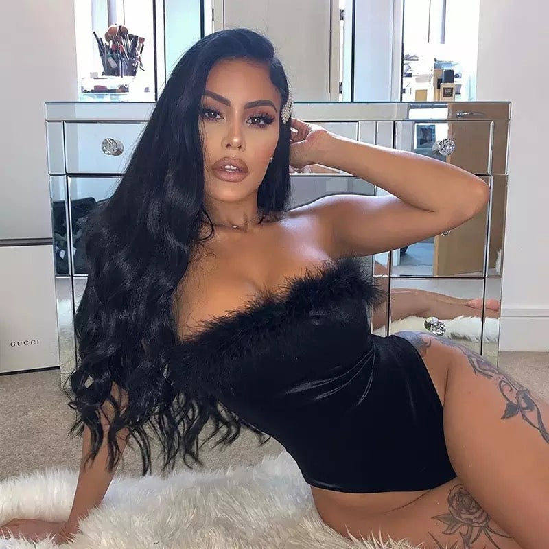 Dámské sametové body Passionate Goddess – Golden Diva