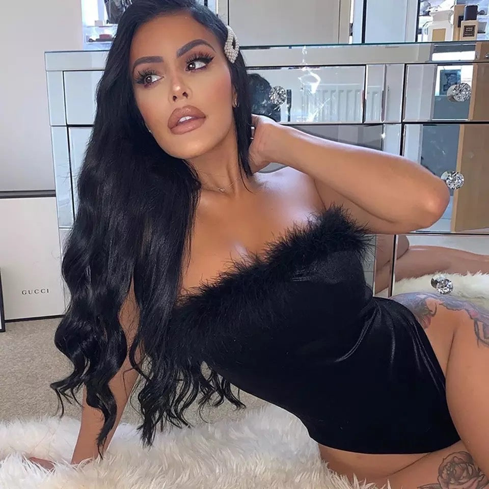 Dámské sametové body Passionate Goddess – Golden Diva