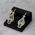 Dámské náušnice Emerald Dream s krystaly – Golden Diva