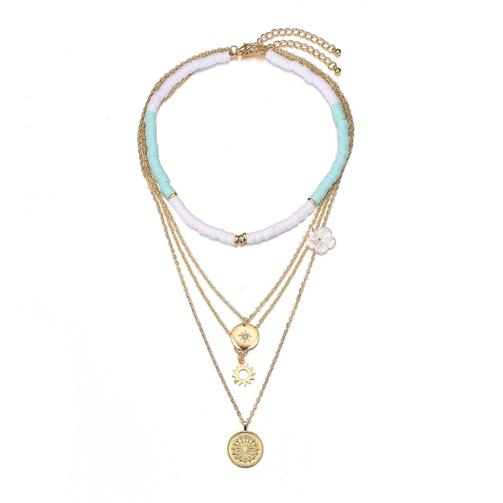 Dámský boho náhrdelník Boho Dream z mušlí – Golden Diva